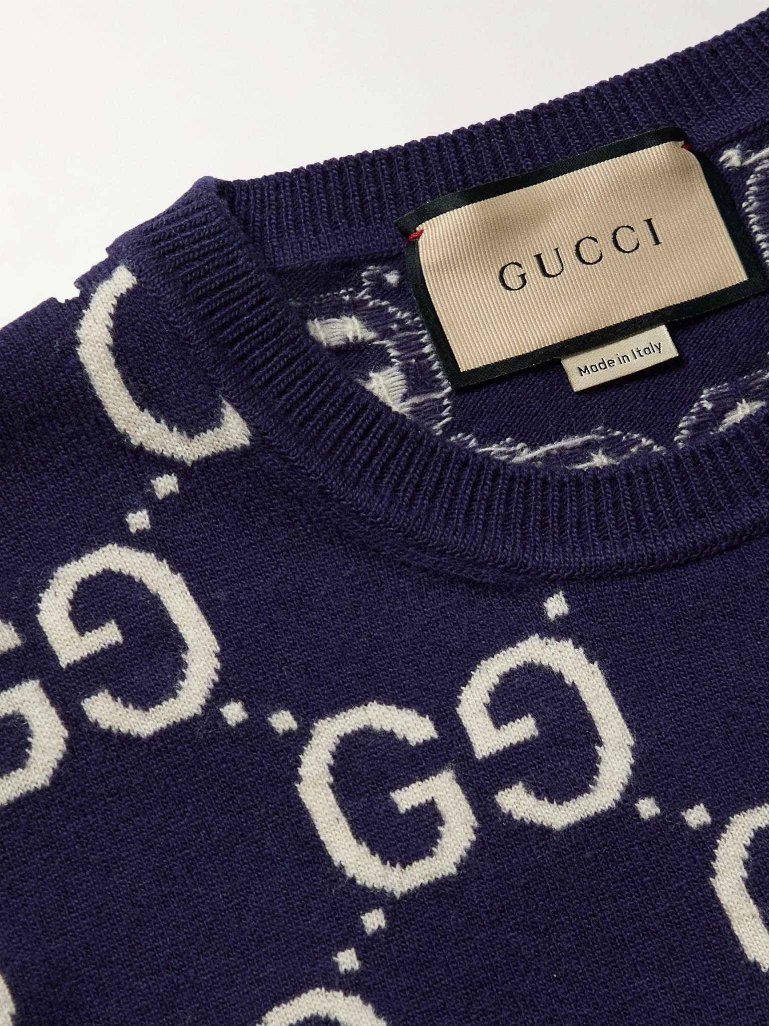 Logo-Jacquard Wool Sweater - 5