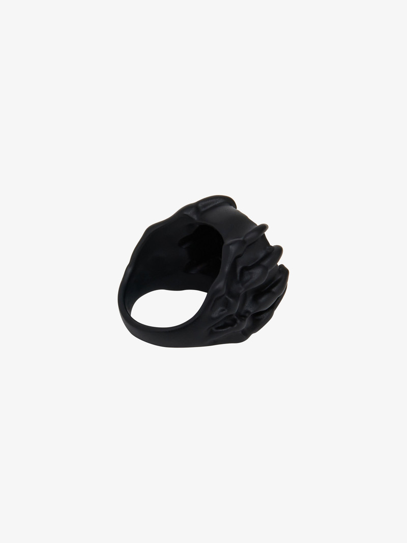 Givenchy G SKULL RING IN ENAMEL WITH CRYSTAL outlook