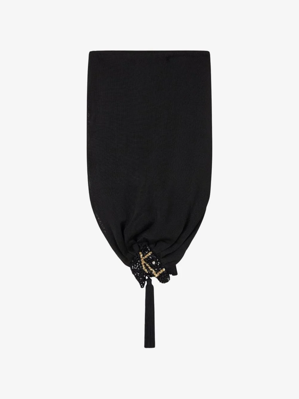 sequin-embellished tassel scarf - 1