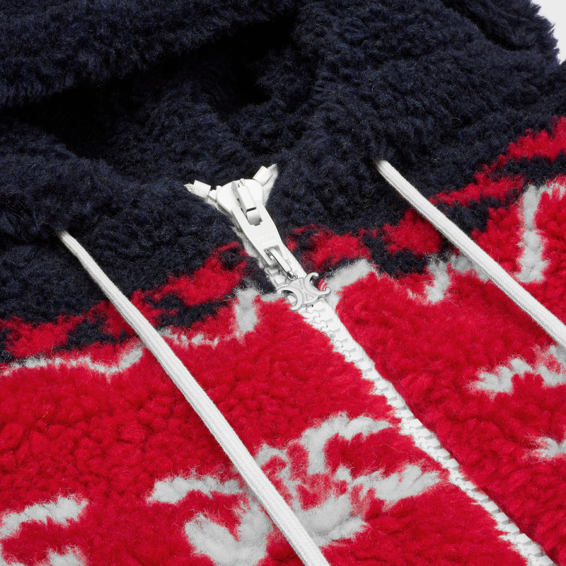 hooded jacket IN TRIOMPHE FAIR ISLE FLEECE 3