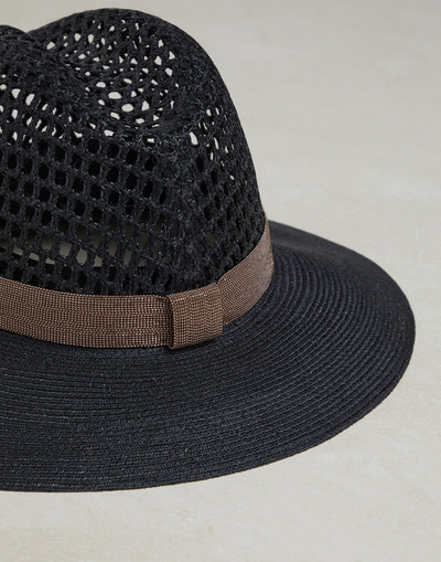Brunello Cucinelli Net fedora with precious band outlook
