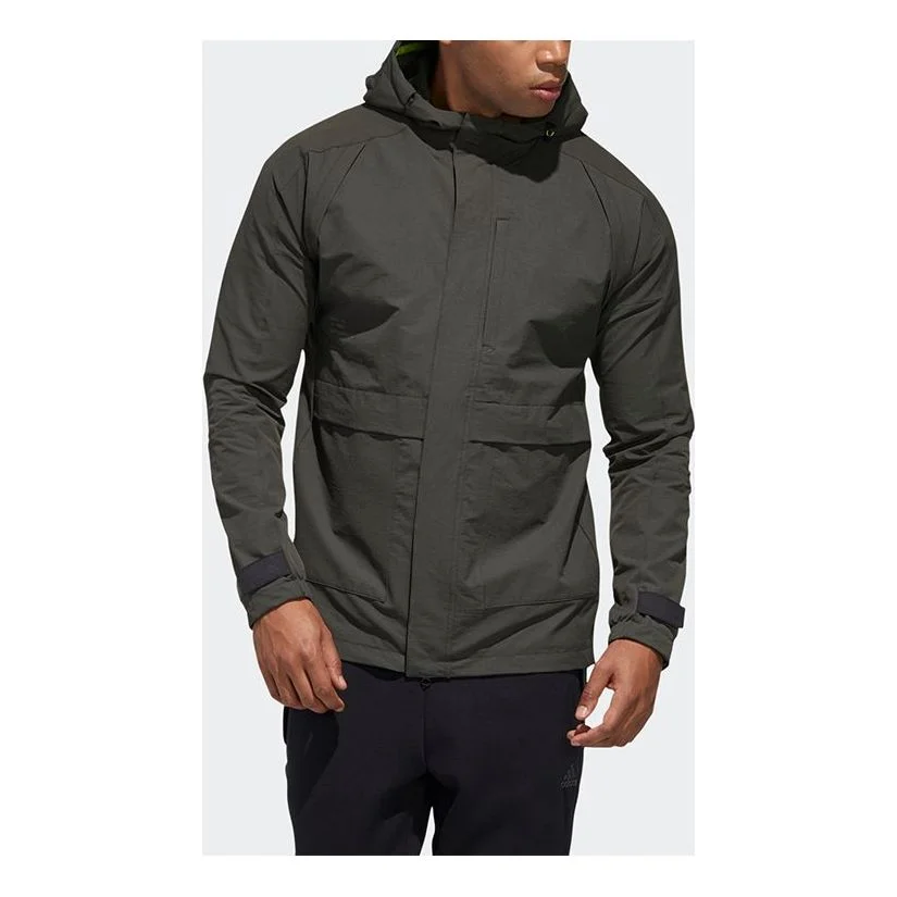 adidas TH Parkar Casual Sports Jacket Brown GF4017 - 1