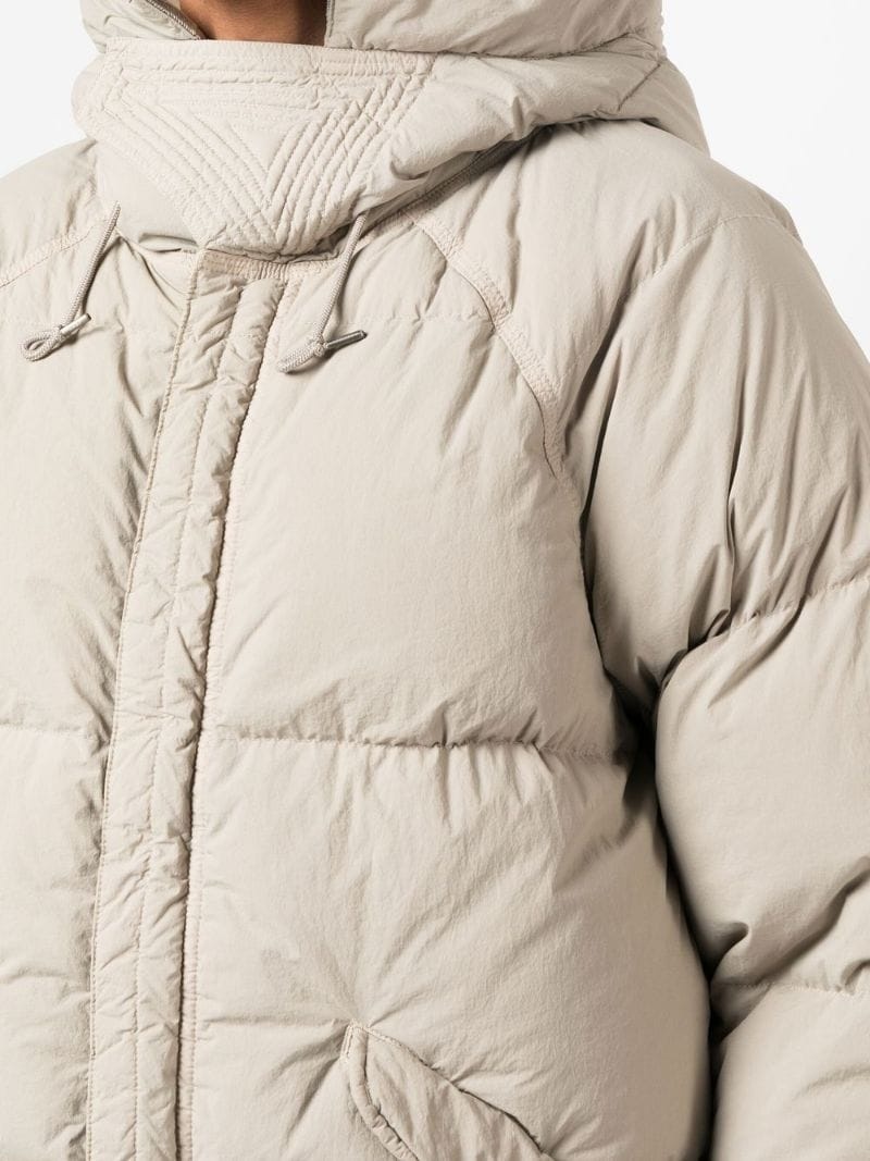 padded drawstring-hooded jacket - 9