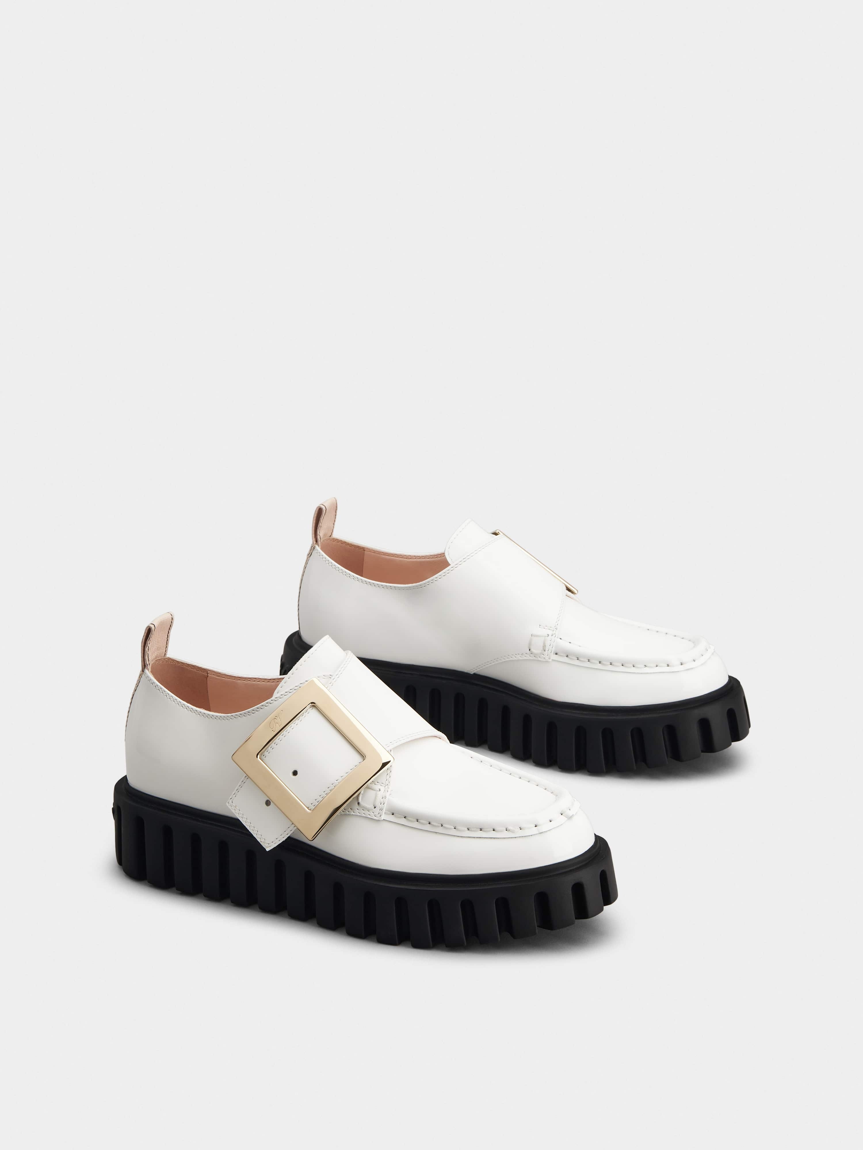 Viv' Go-Thick Metal Buckle Loafers in Patent Leather - 3