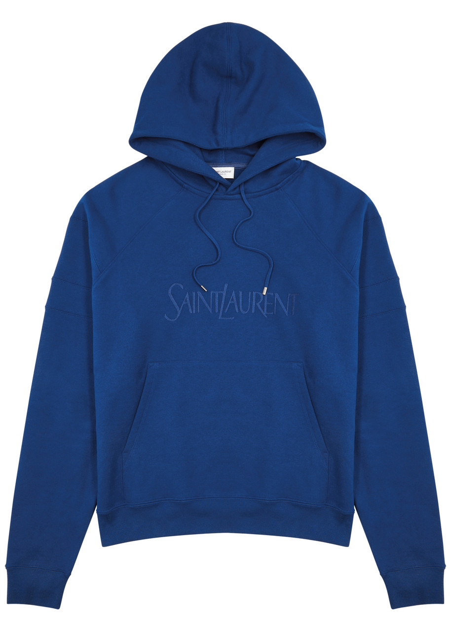 Logo-embroidered hooded cotton sweatshirt - 1