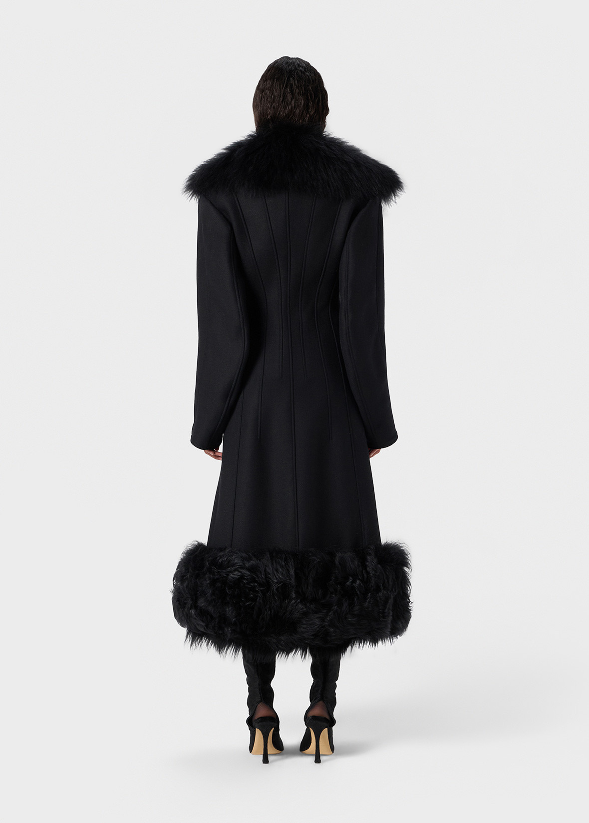 WOOL COAT WITH FUR - 4