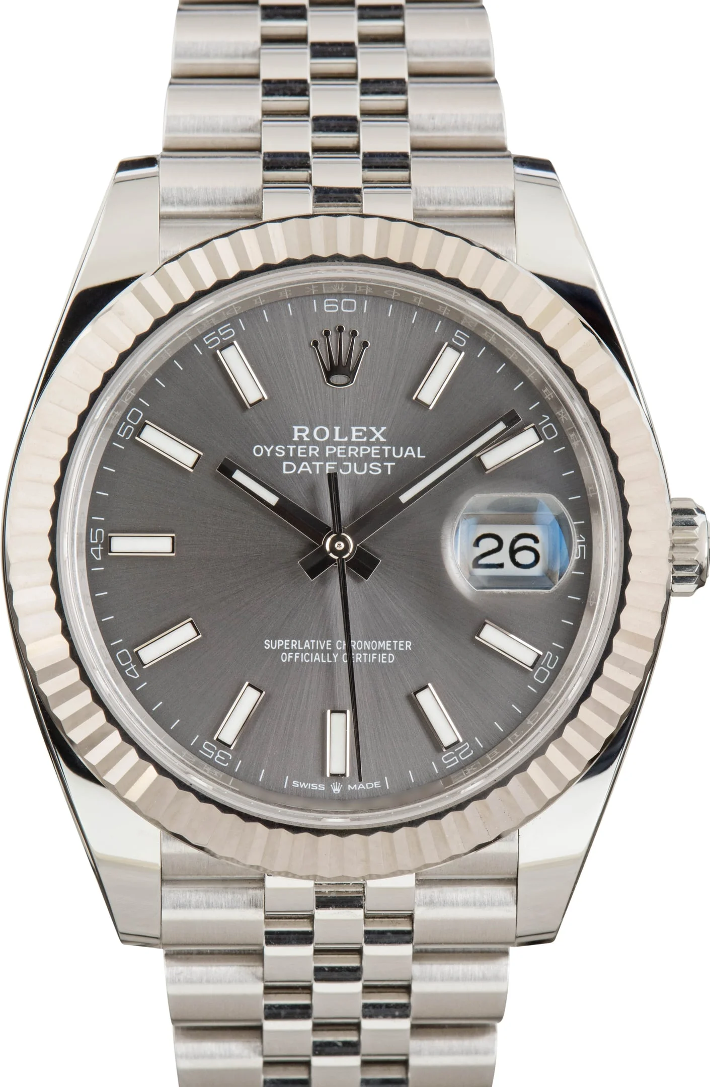 Used Rolex Datejust 41 Slate Dial Ref 126334 Jubilee Bracelet - 1
