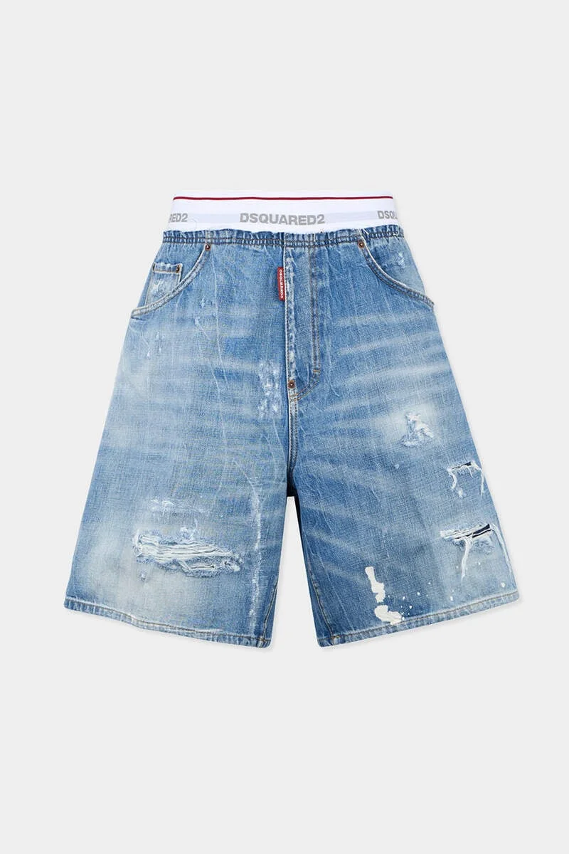LIGHT WASH SURFER SHORTS - 1
