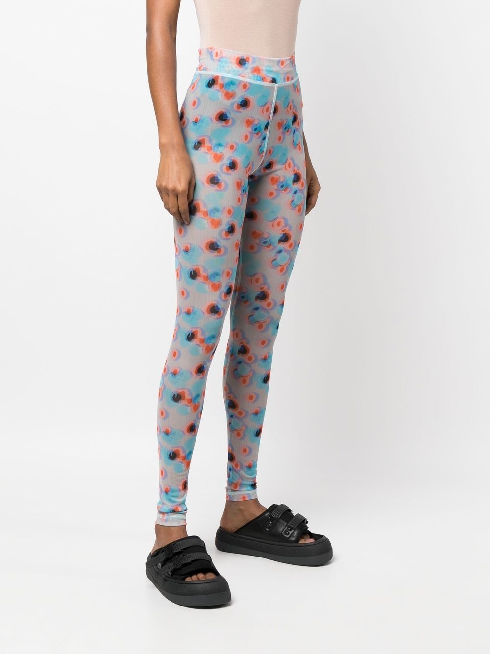 floral-print leggings - 3
