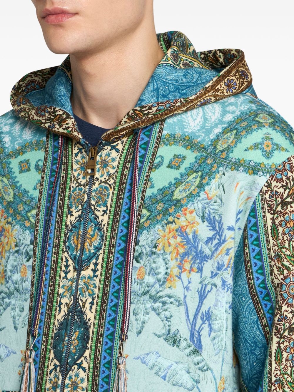 abstract print hoodie - 4