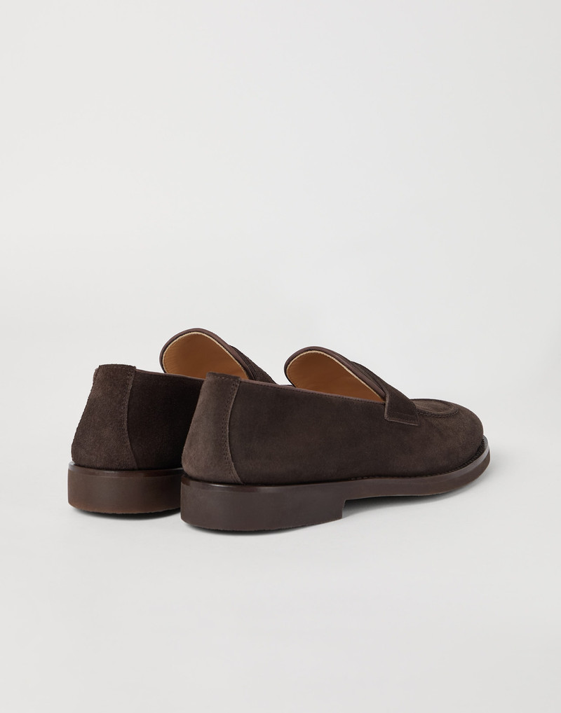 Brunello Cucinelli Suede penny loafers outlook
