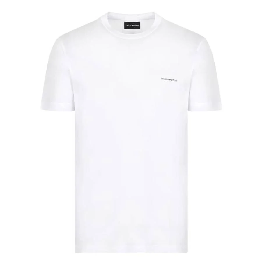 Emporio Armani Logo Print Lyocell-Blend T-Shirt - 1