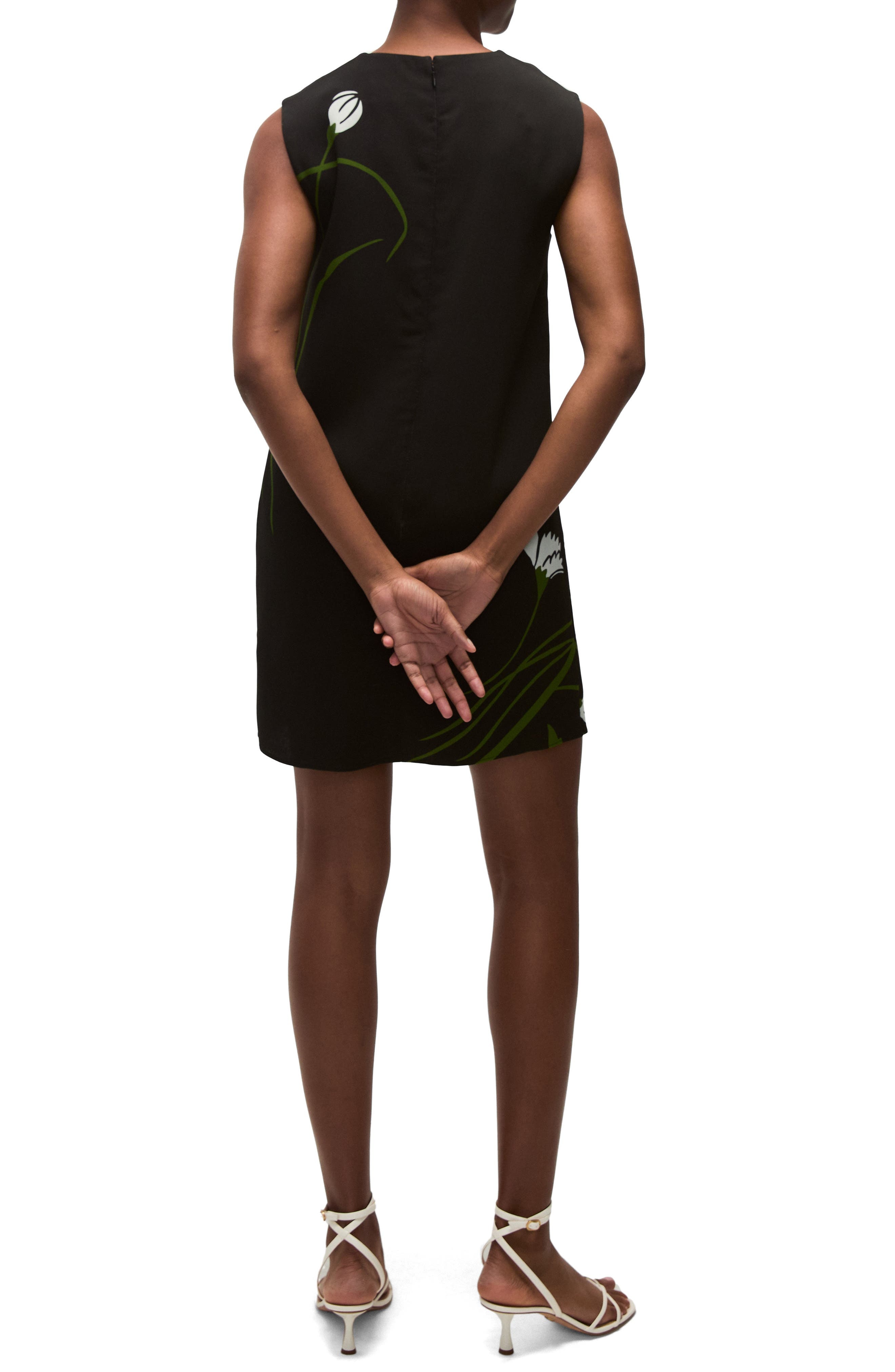 Veronica Beard Cromwell Floral Print Shift Dress in Black Multi at Nordstrom - 2