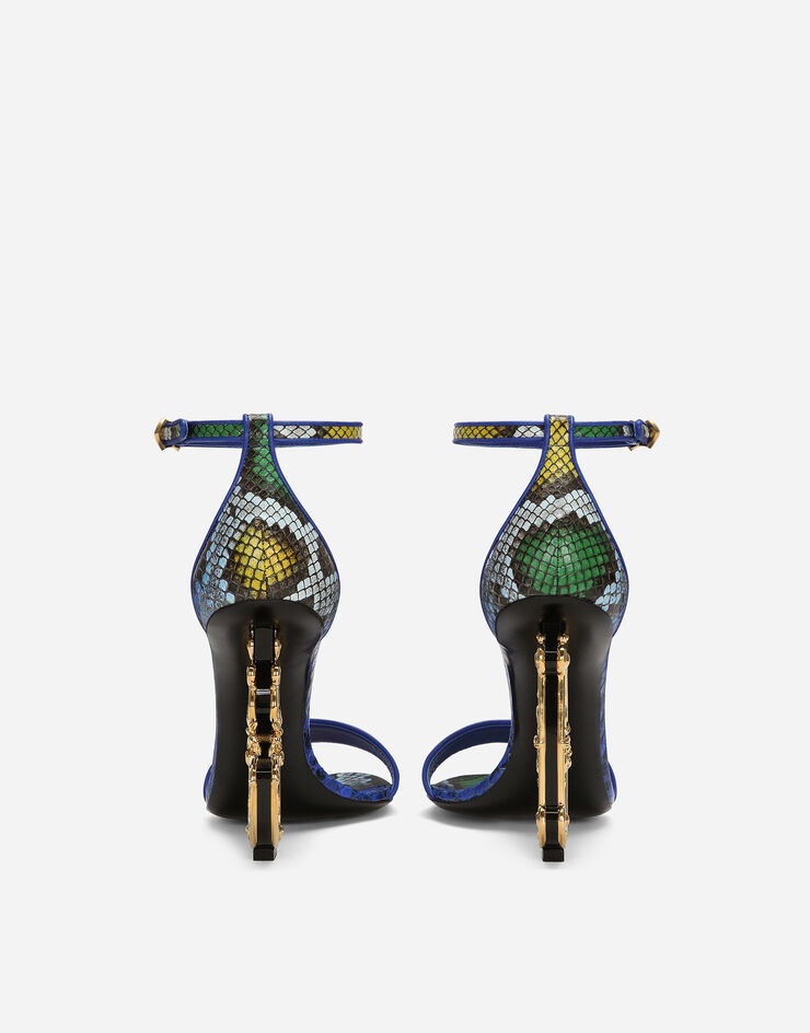Python skin sandals with baroque DG detail - 3