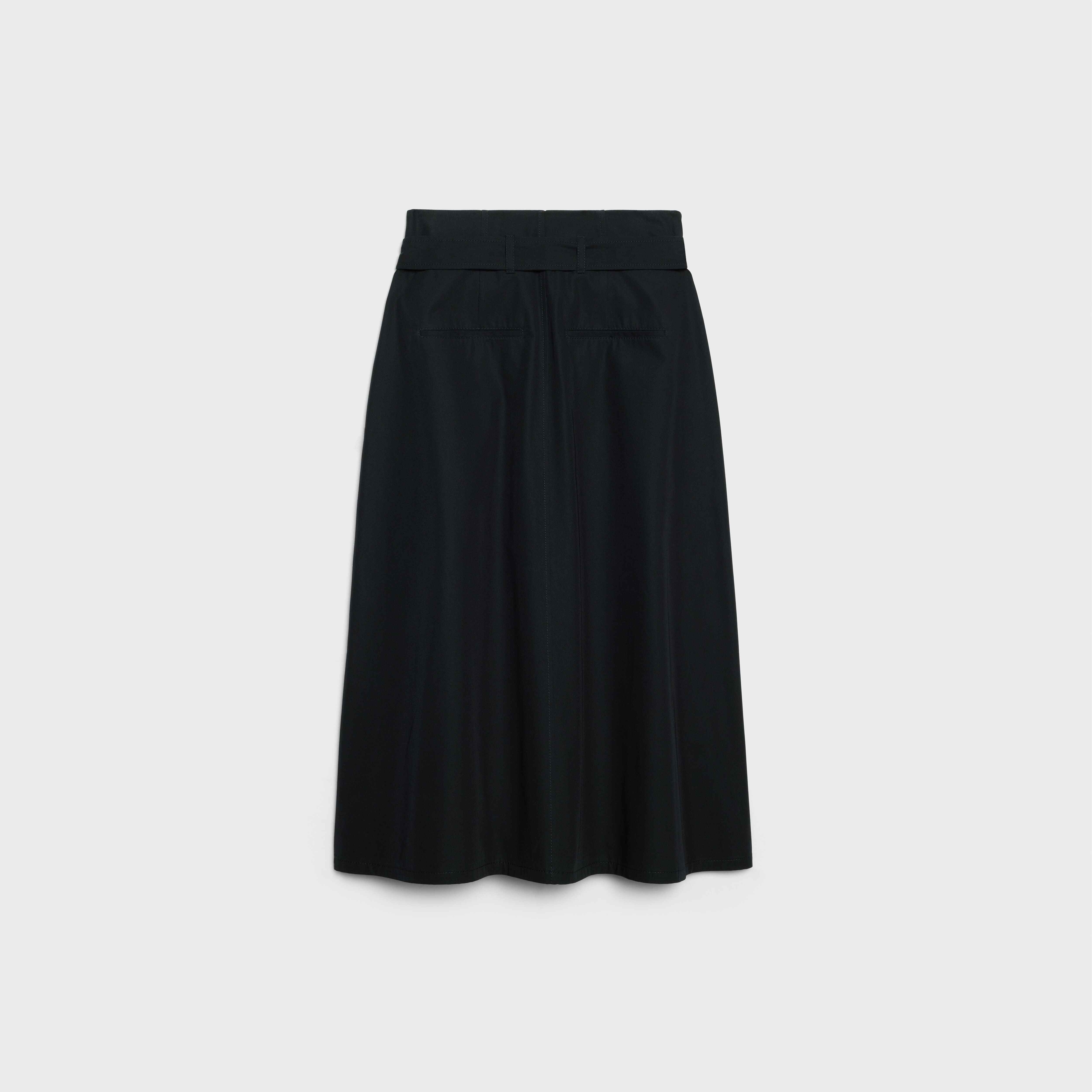 HIGH-WAIST COTTON TWILL SKIRT - 2