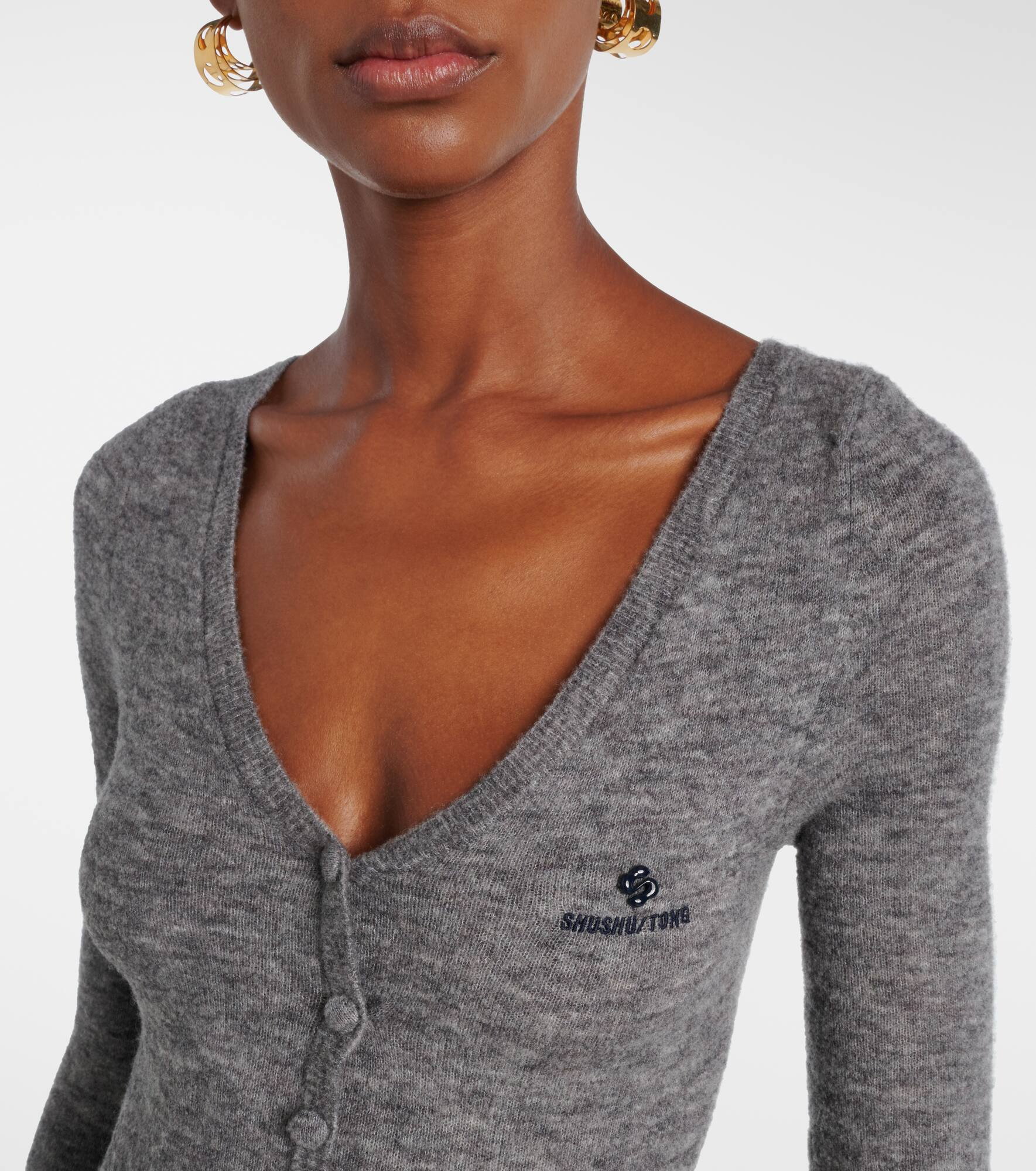 Logo wool-blend bodysuit - 5