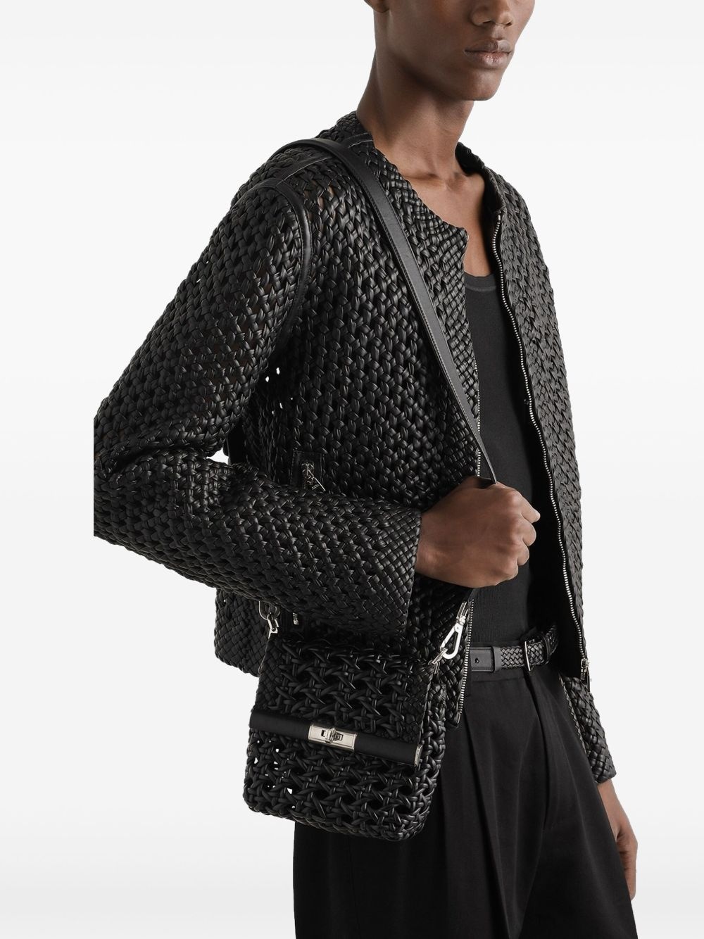 openwork shoulder bag - 3