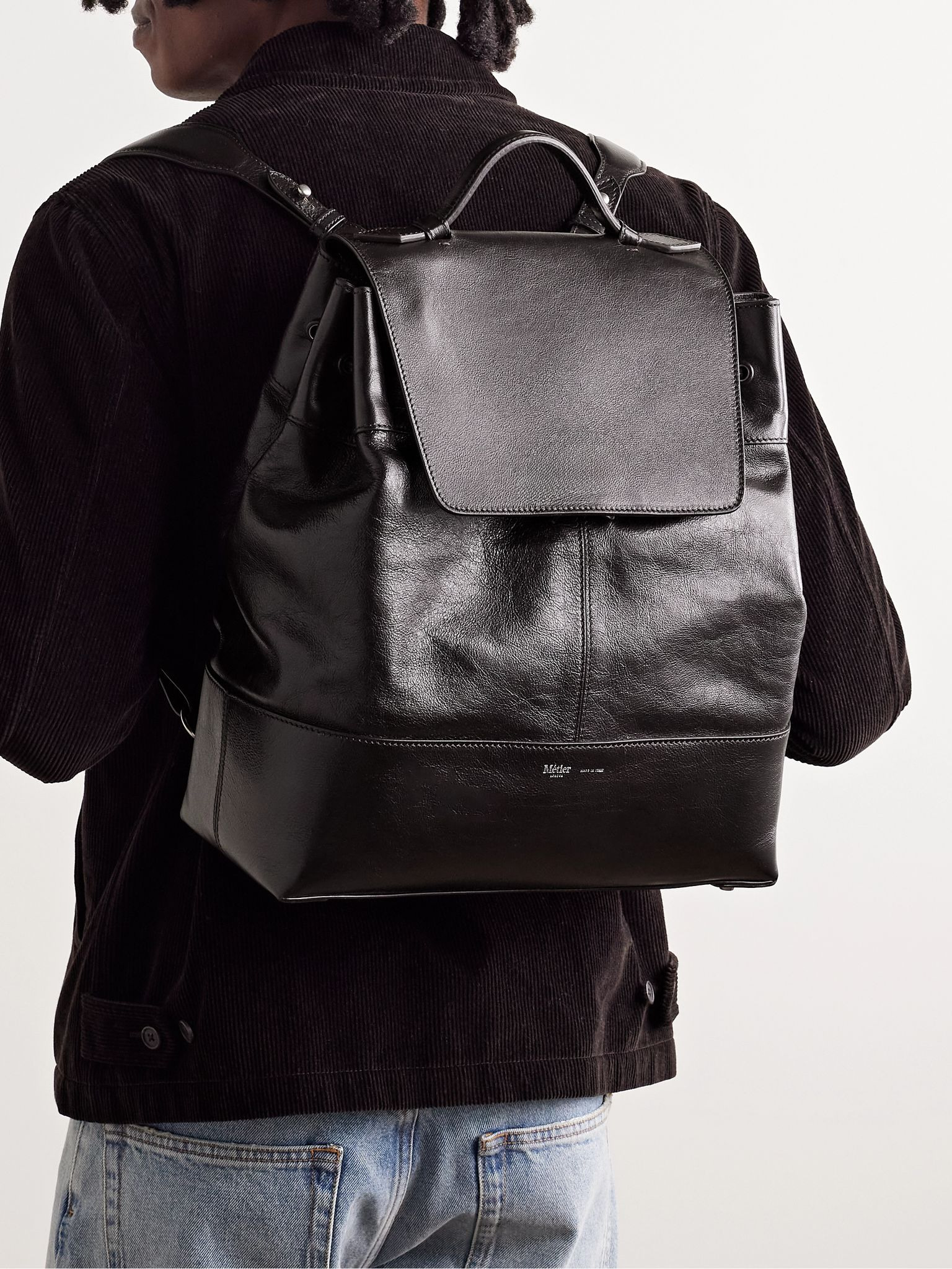 Glide Full-Grain Leather Backpack Brown - 2