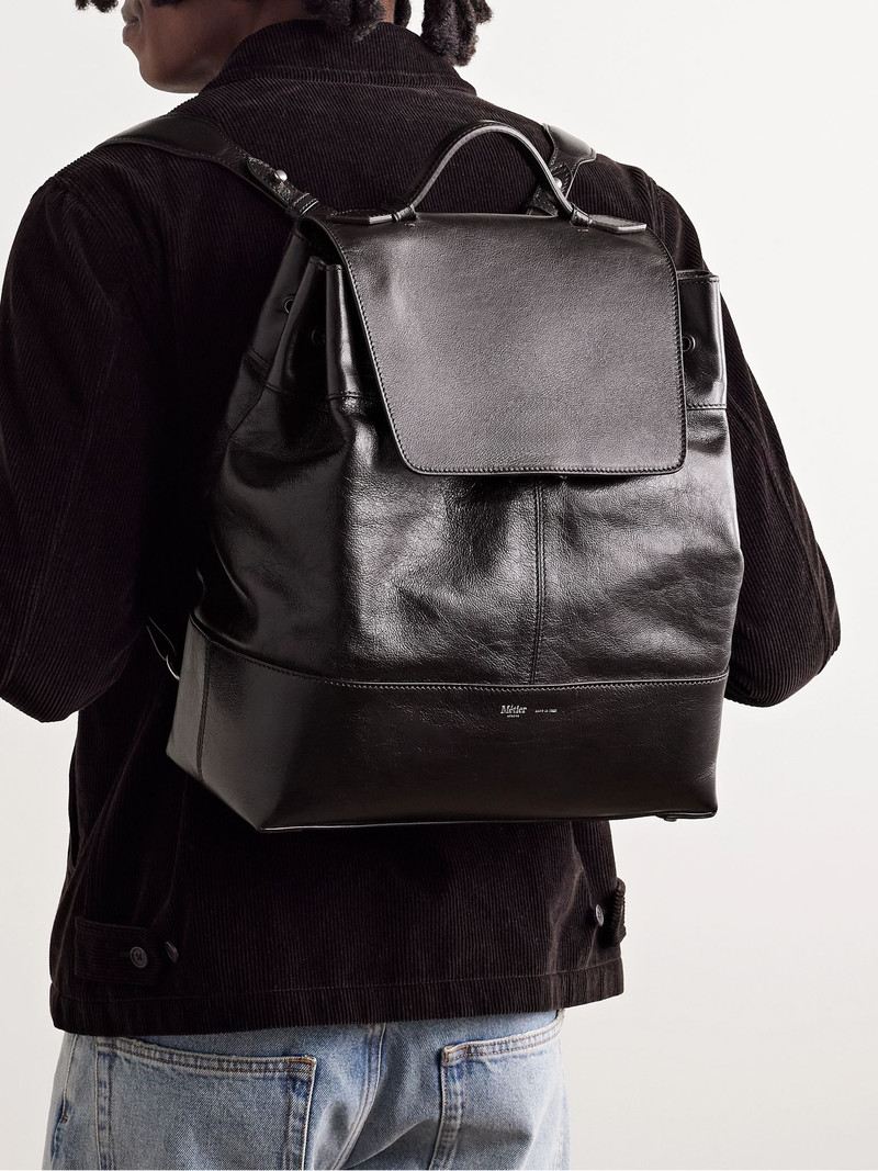 MÉTIER Glide Full-Grain Leather Backpack Brown outlook