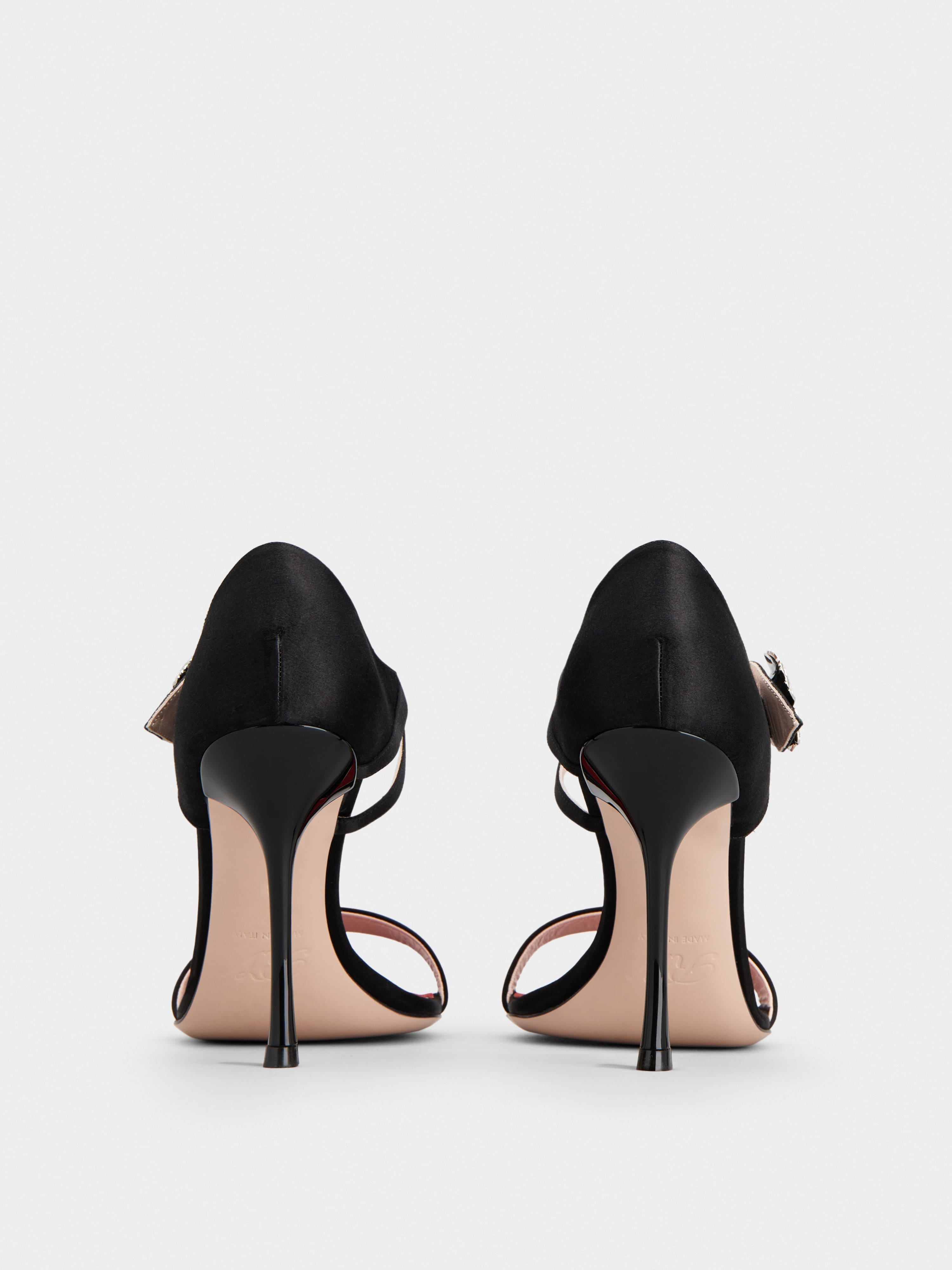 I Love Vivier Daisy Strass Sandals in Satin - 5