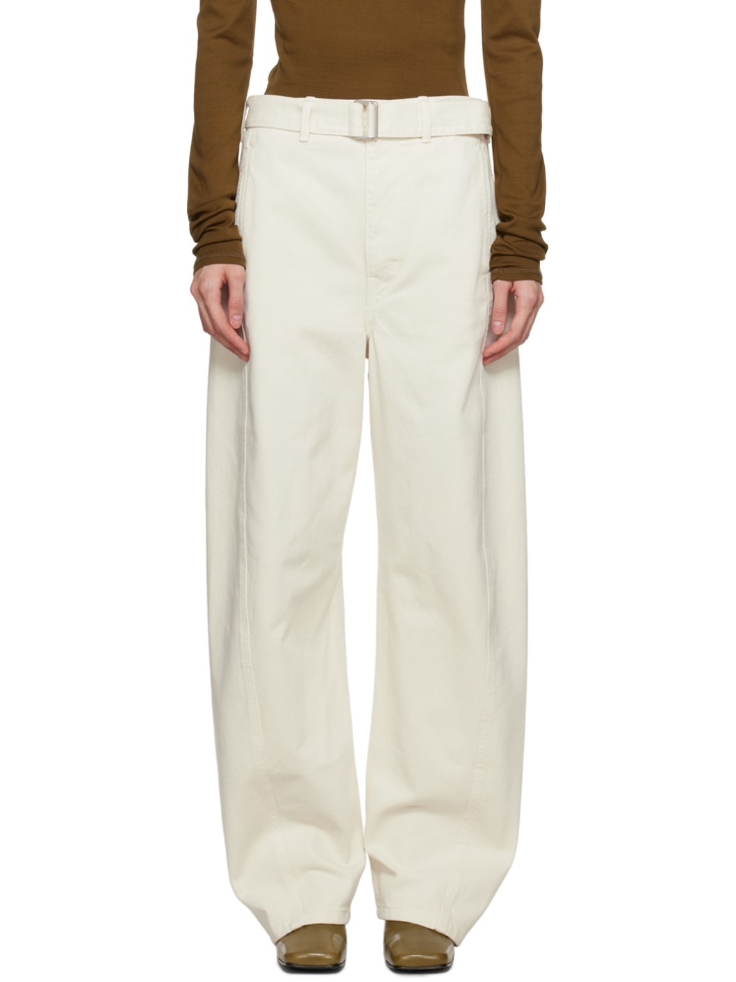 Off-White Twisted Belted Jeans - 1