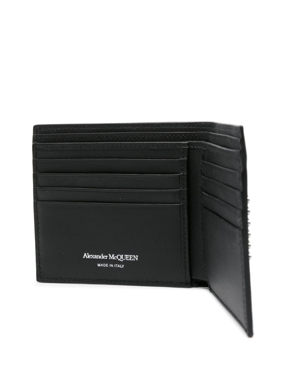 studded bi-fold leather wallet - 3