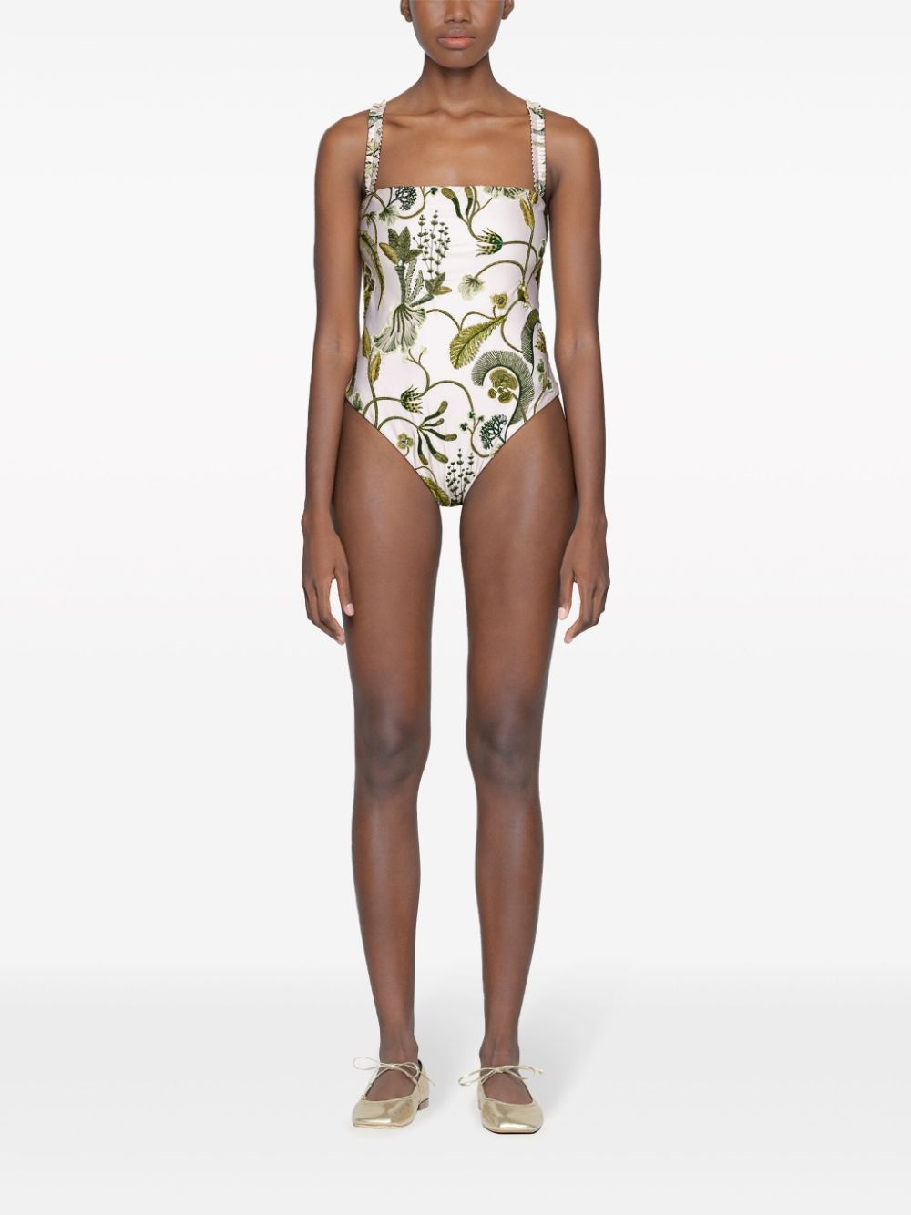 LimÃ³n Algae floral-print swimsuit - 3