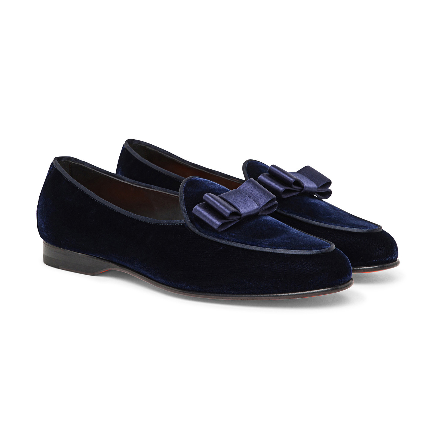 Men's blue velvet Andrea loafer - 3