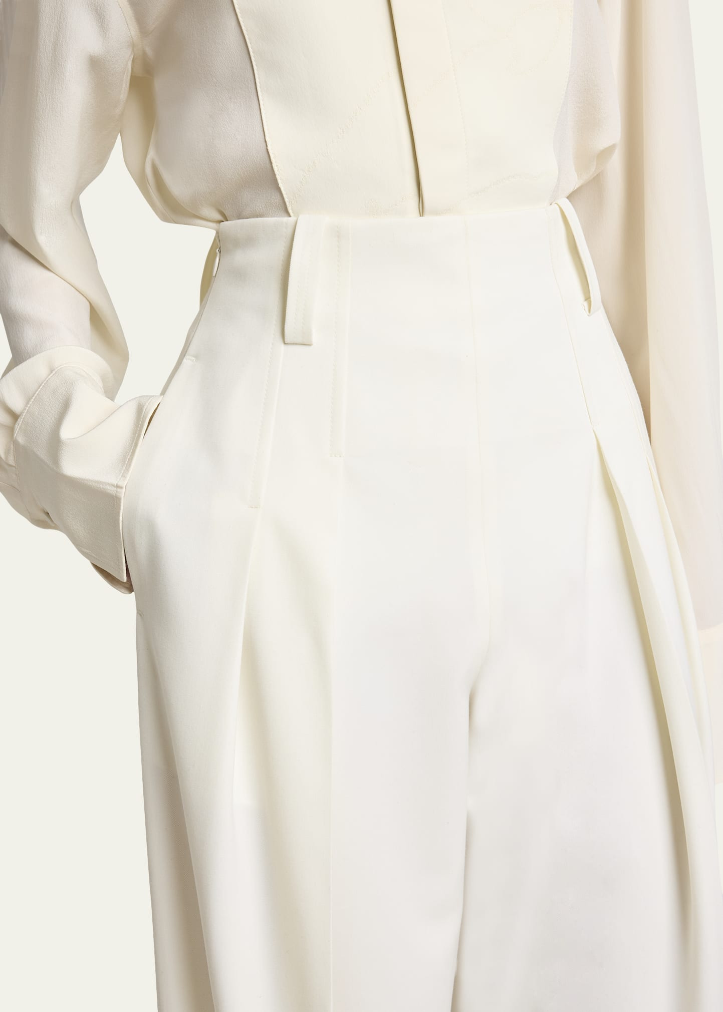 High Waist Cinched Trousers - 5
