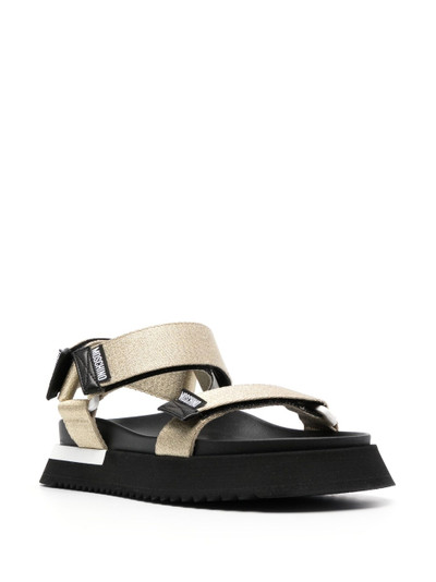 Moschino touch-strap flat sandals outlook