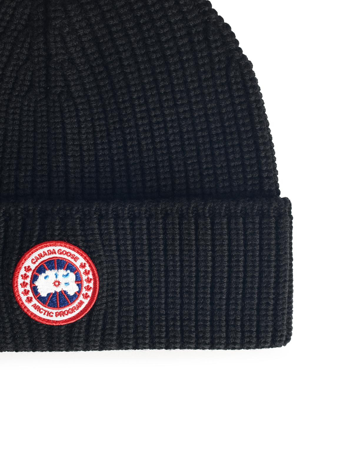 Canada Goose Black Wool Beanie Women - 3