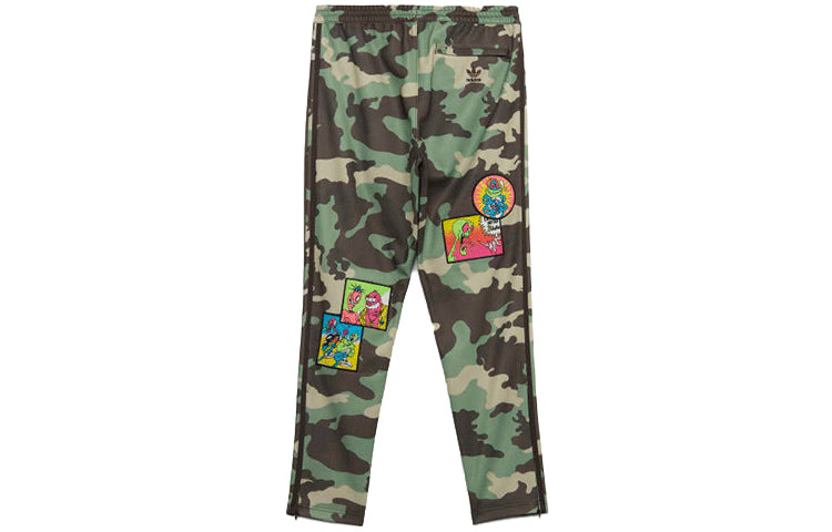Men's adidas originals x JEREMY SCOTT Crossover Camouflage Sports Pants/Trousers/Joggers Green H5337 - 2