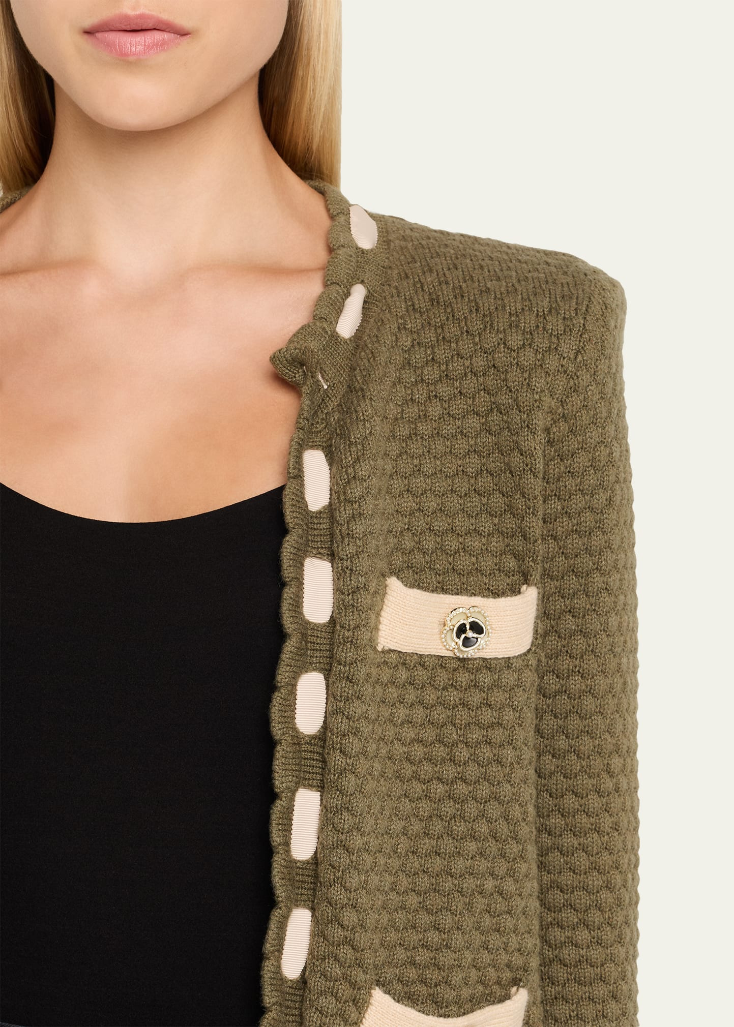 Astor Contrast Trim Cardigan - 5