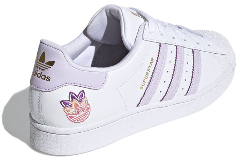 (WMNS) adidas Superstar 'White Purple Tint' GZ8143 4