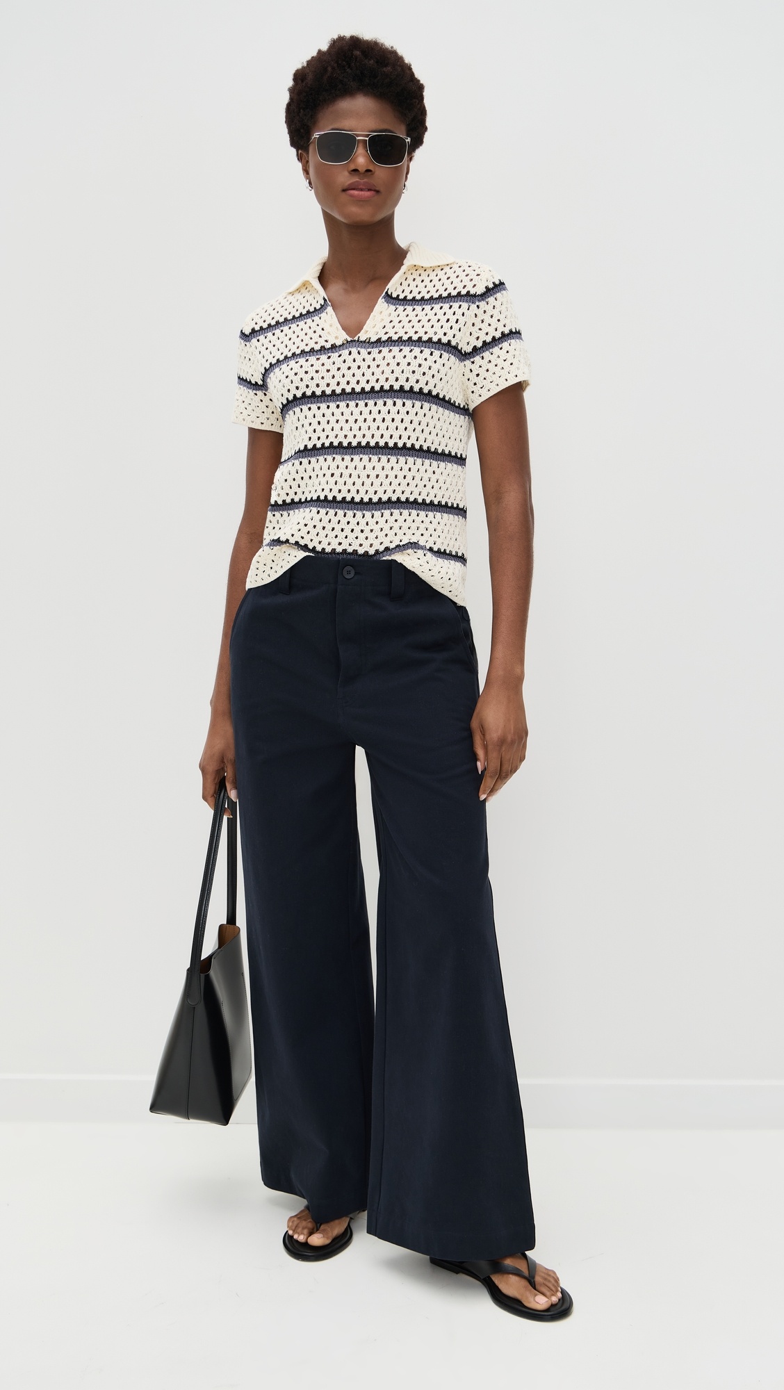 Macrame Stripe Henley Tee - 4