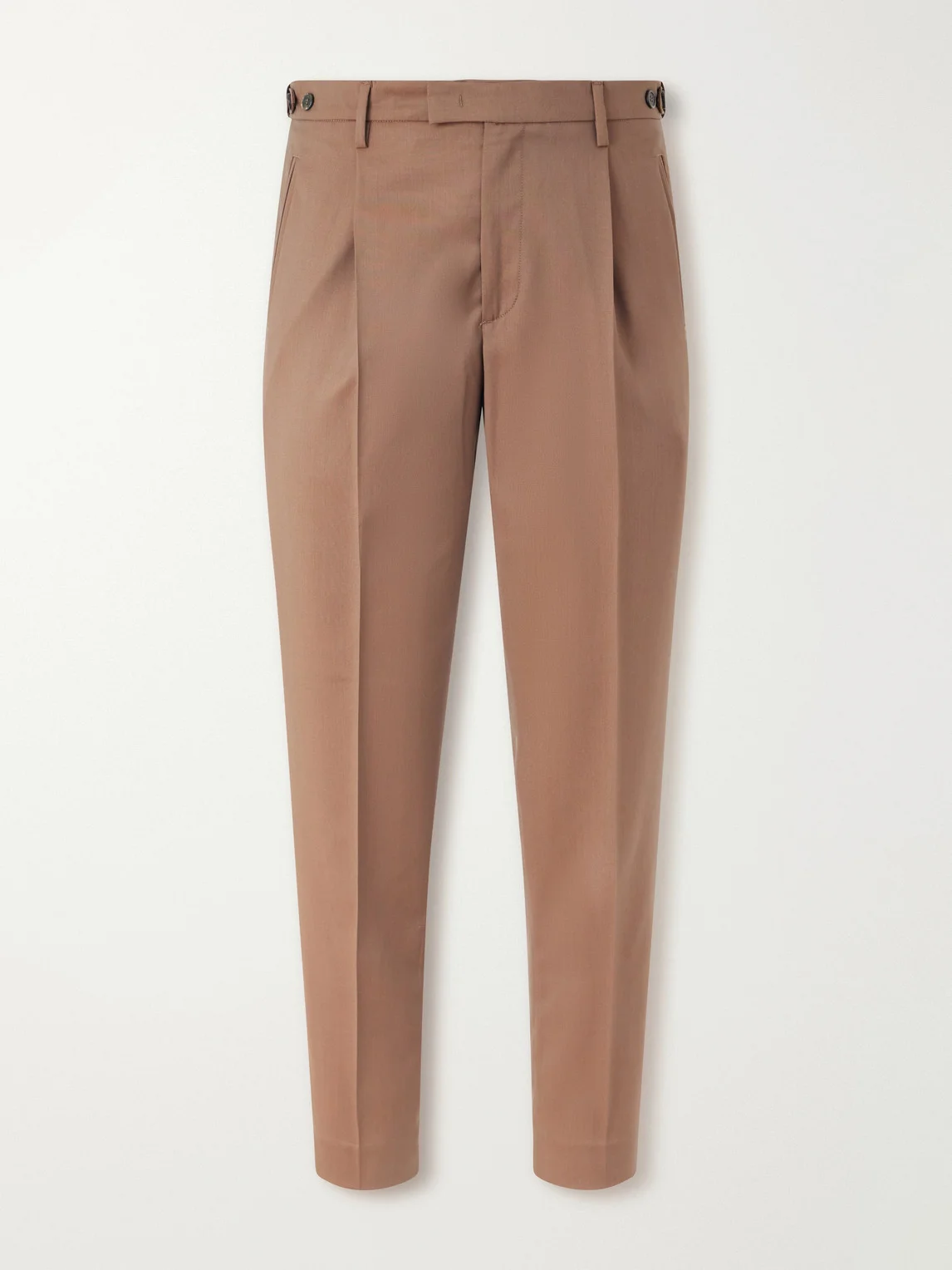 Straight-Leg Pleated Virgin Wool Suit Trousers - 1