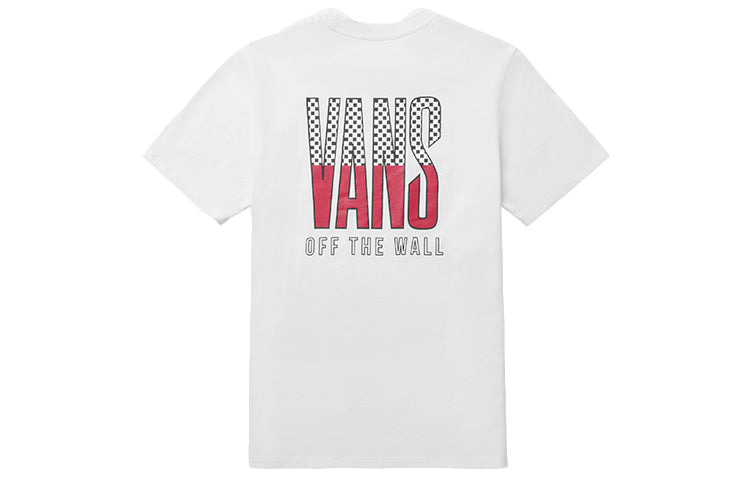 Vans Back Large logo Printing Athleisure Casual Sports Short Sleeve Couple Style White VN0A48C1WHT - 2