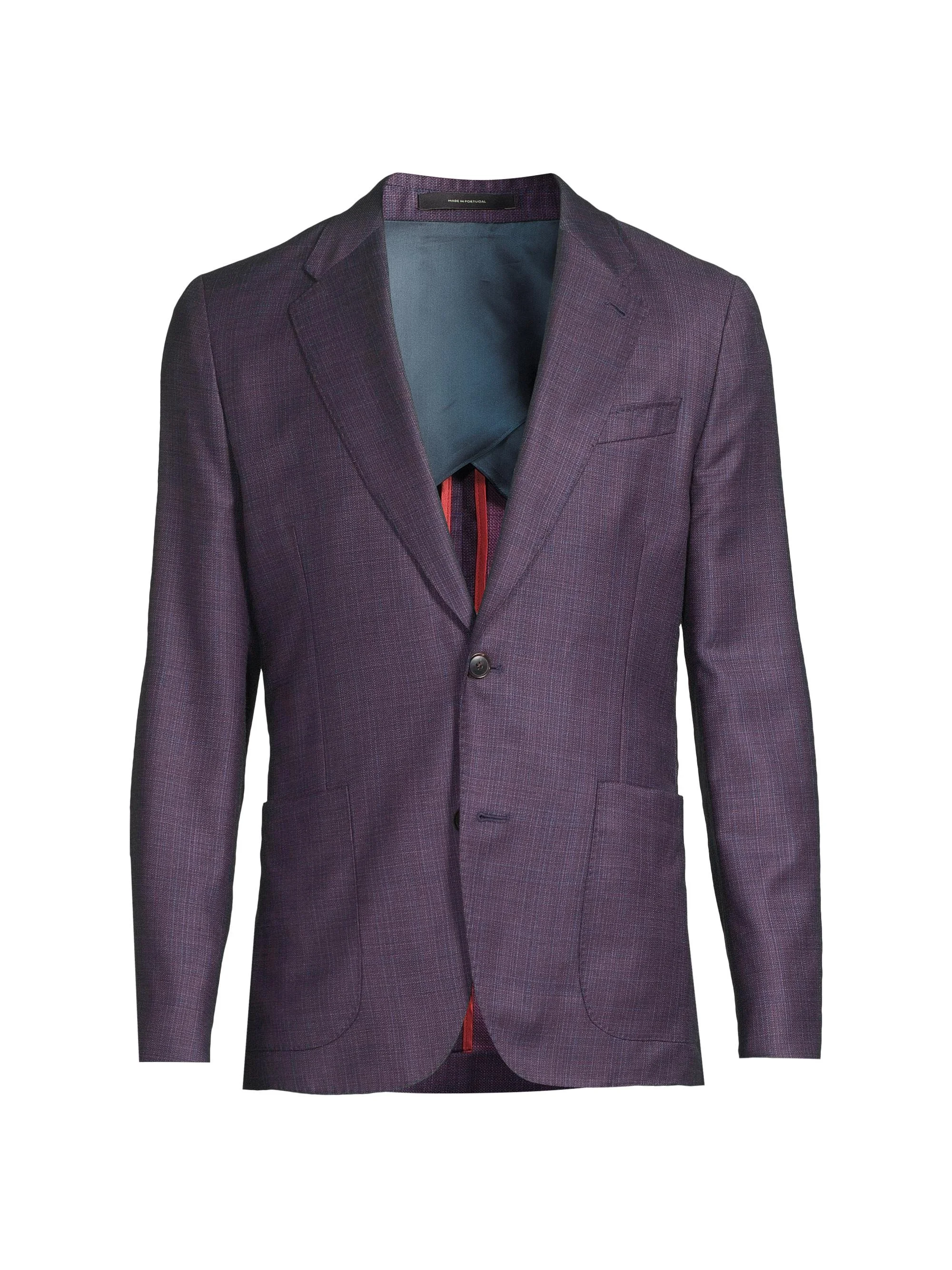 Men's Tribute to Photography Wool Two-Button Jacket - Purple - 1