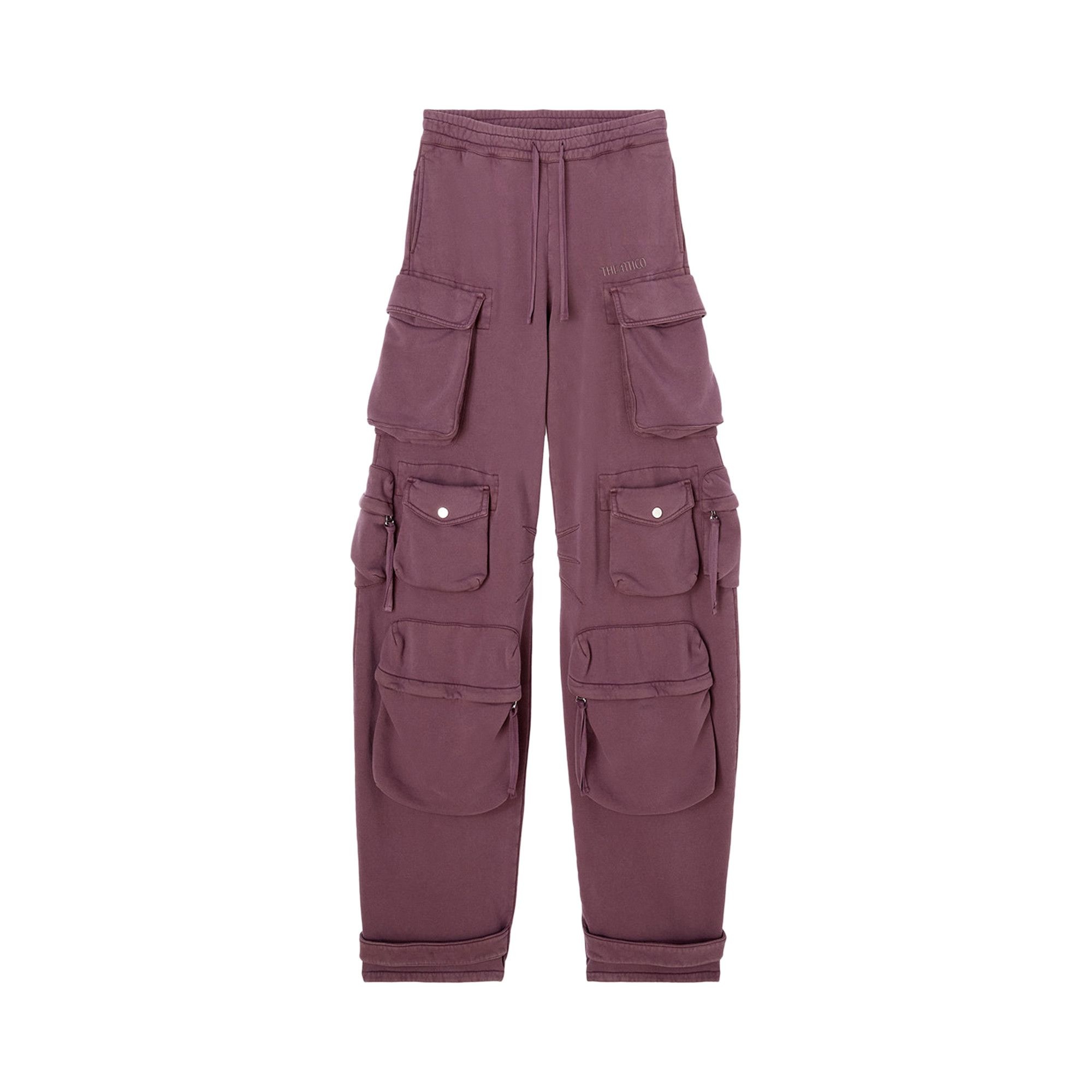 The Attico Fern Cargo Sweatpants 'Mauve Fade' - 1