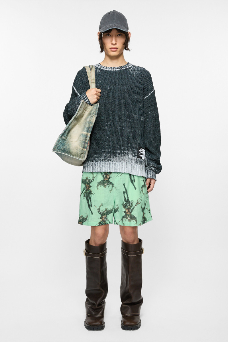 Acne Studios Short printed - Green outlook
