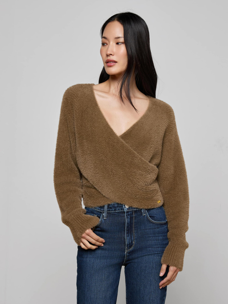 L'AGENCE Antonella Crossover Sweater outlook