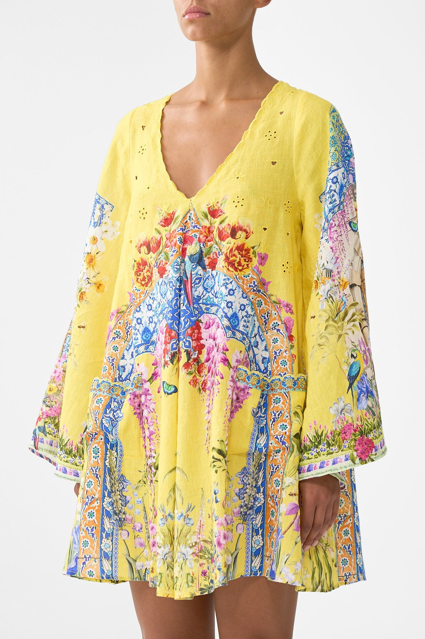 POCKET DRESS WITH LOW BACK & WIDE SLEEVES - 5