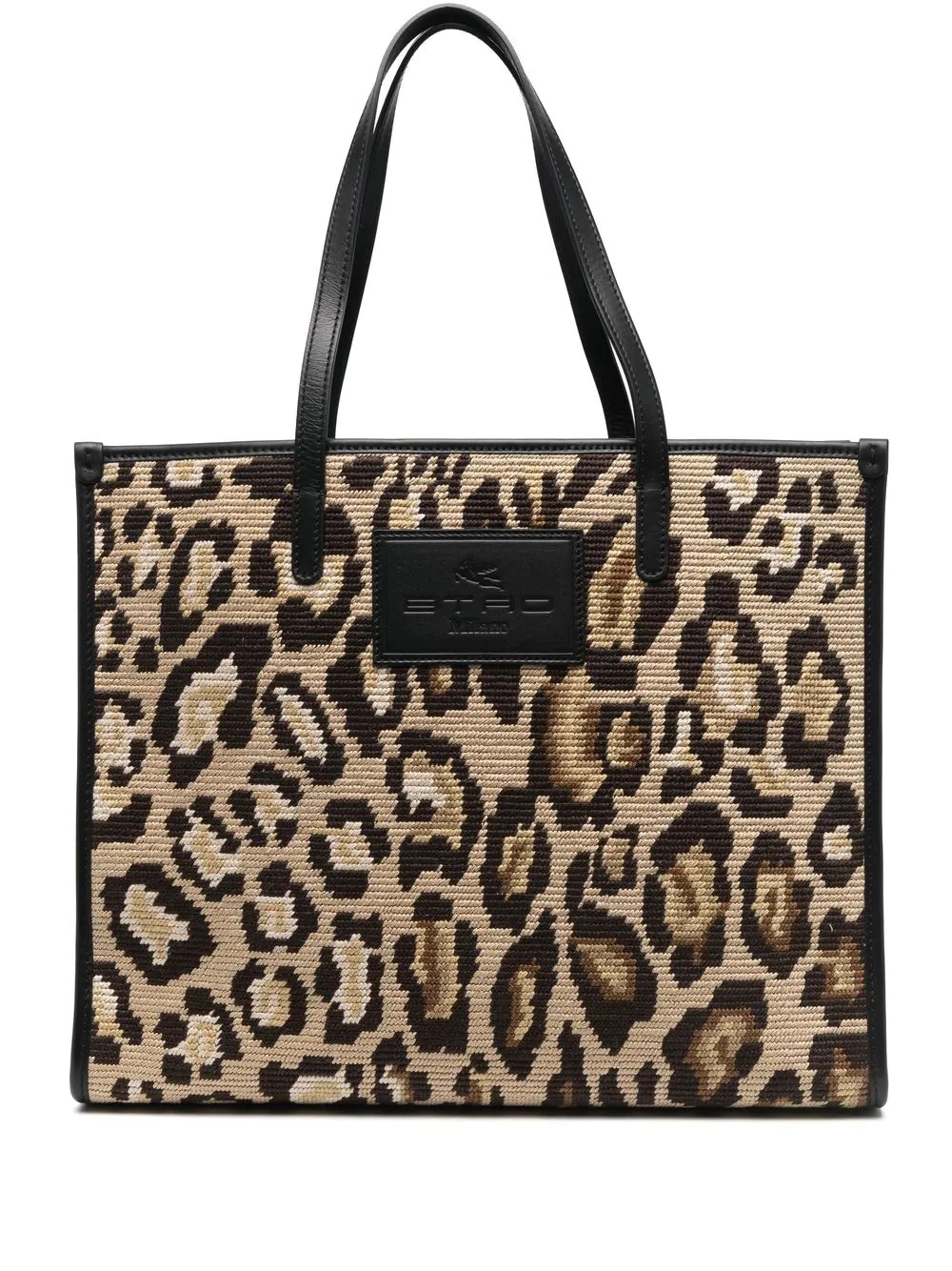 leopard-print tote bag - 1