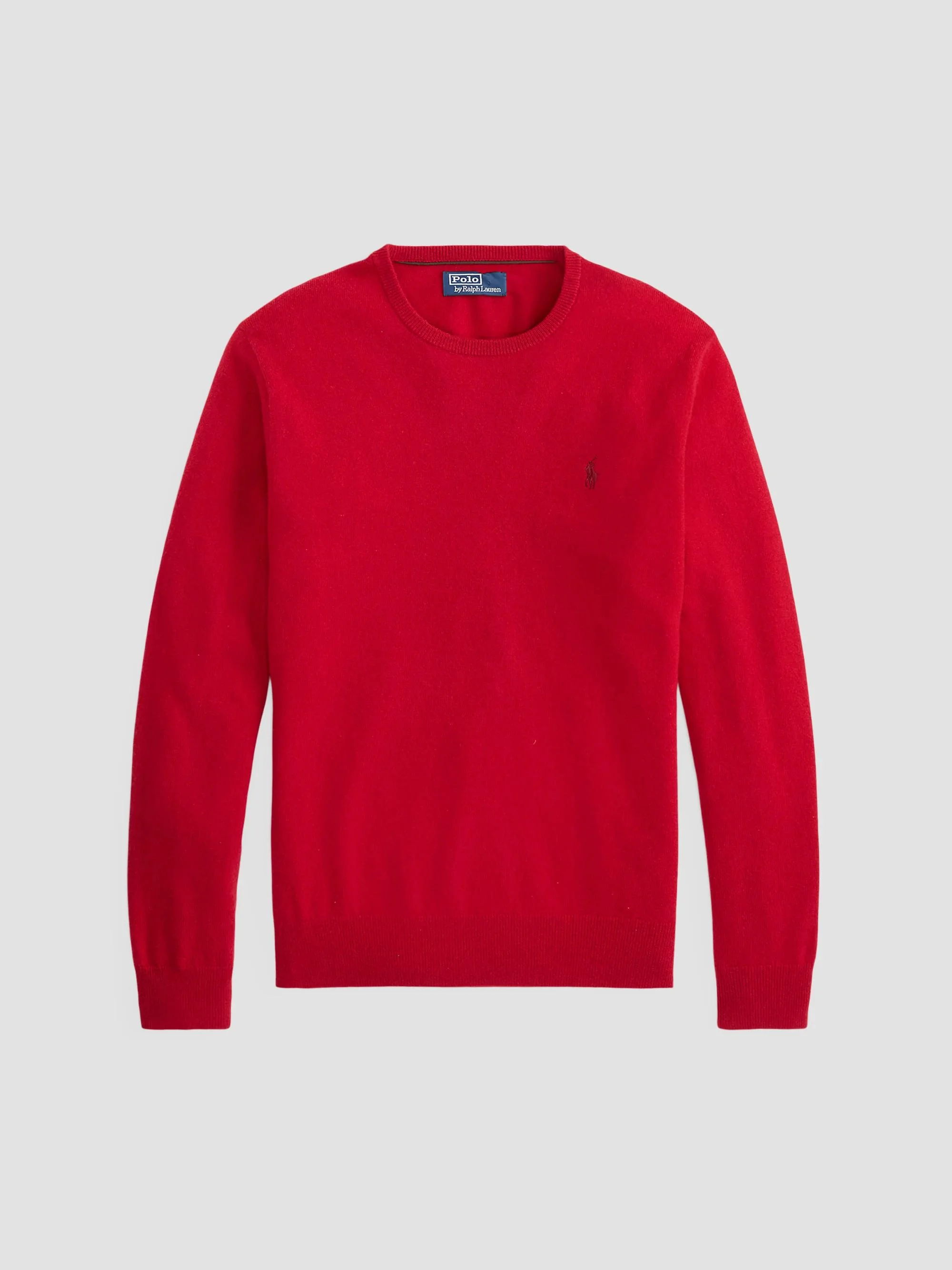 Men's Wool Crewneck Sweater - Park Ave Red - 1