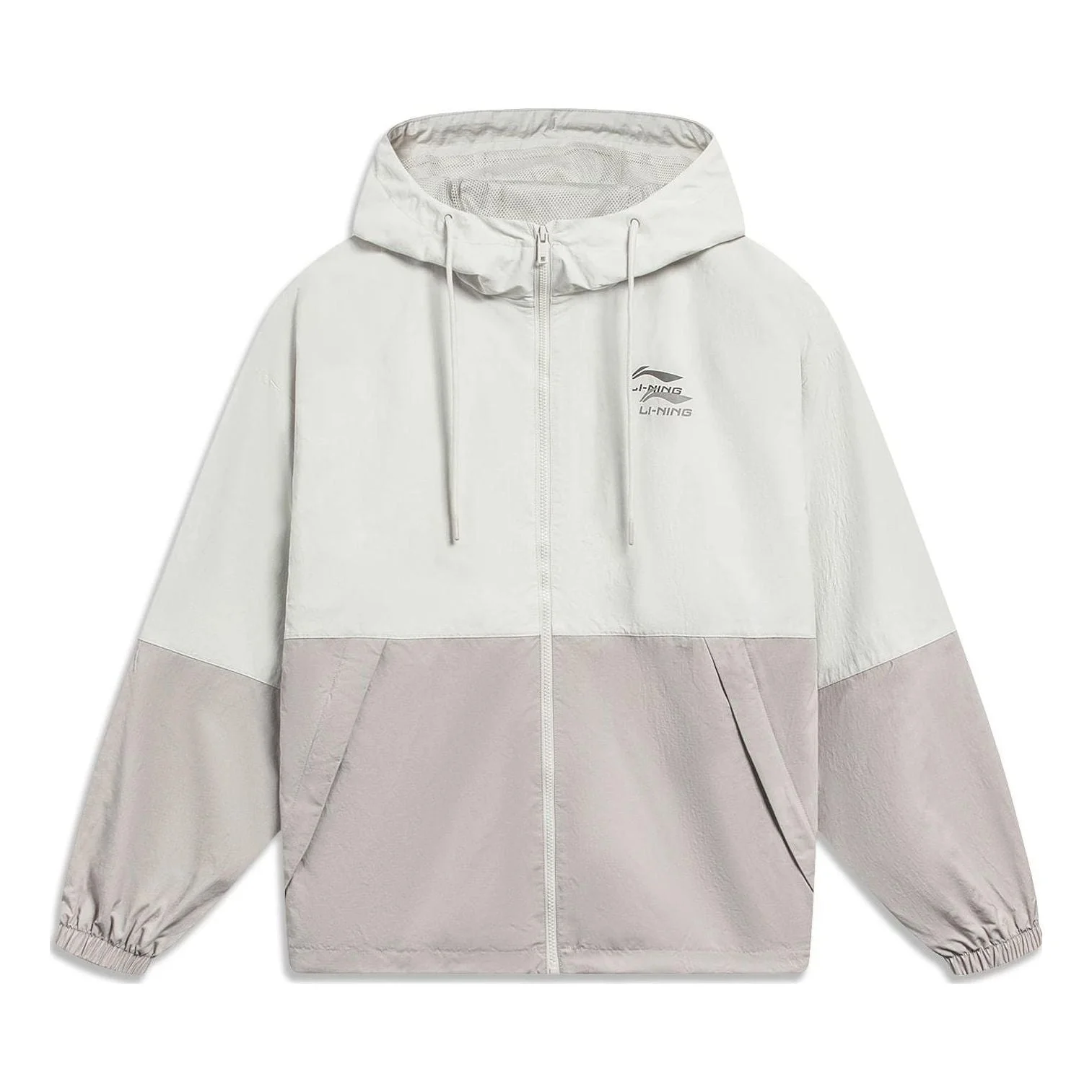 Li-Ning Graphic Color Block Windbreaker 'White Grey' AFDT523-2 - 1