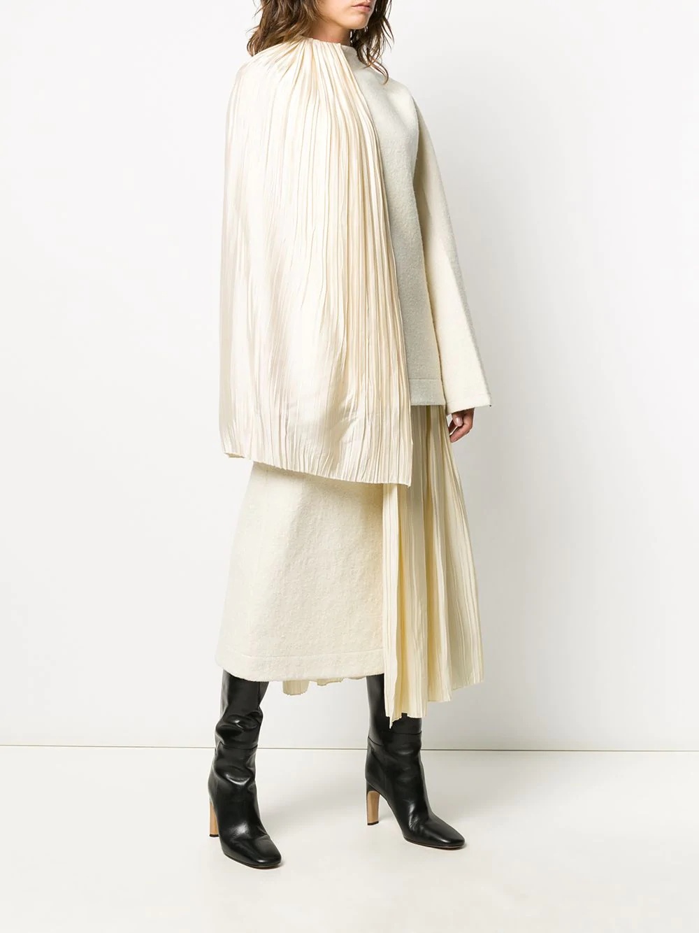 asymmetric cape-effect jacket - 3