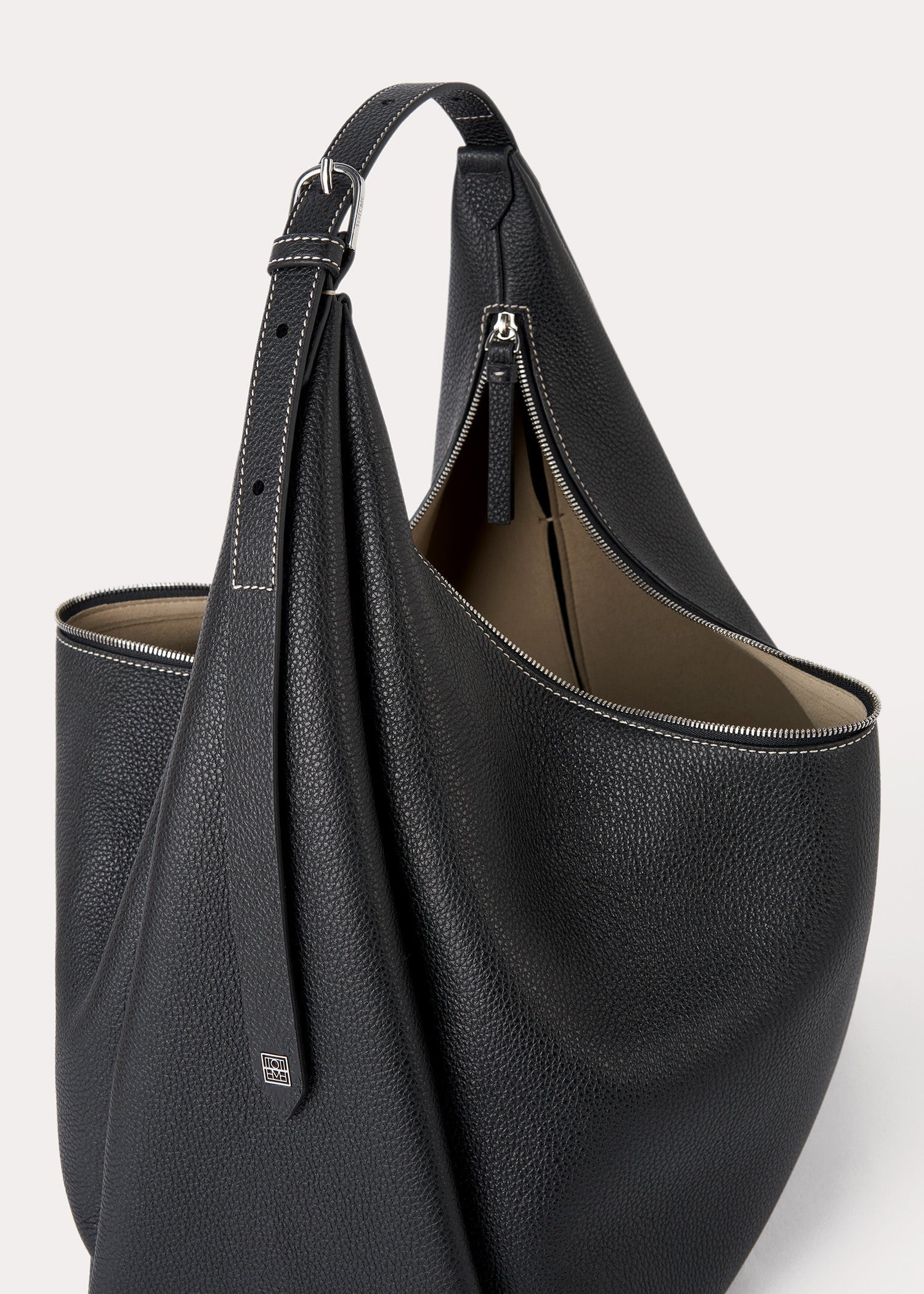 Belt hobo bag black grain - 7