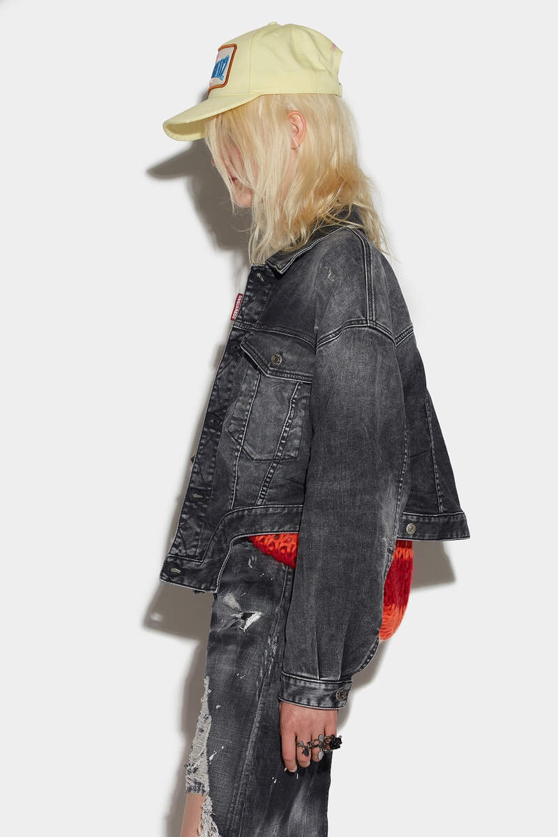 BLACK ROSE WASH RAW CUT JEAN JACKET - 1
