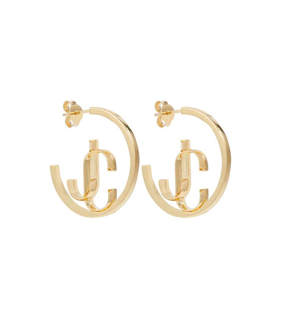 JC hoop earrings - 1