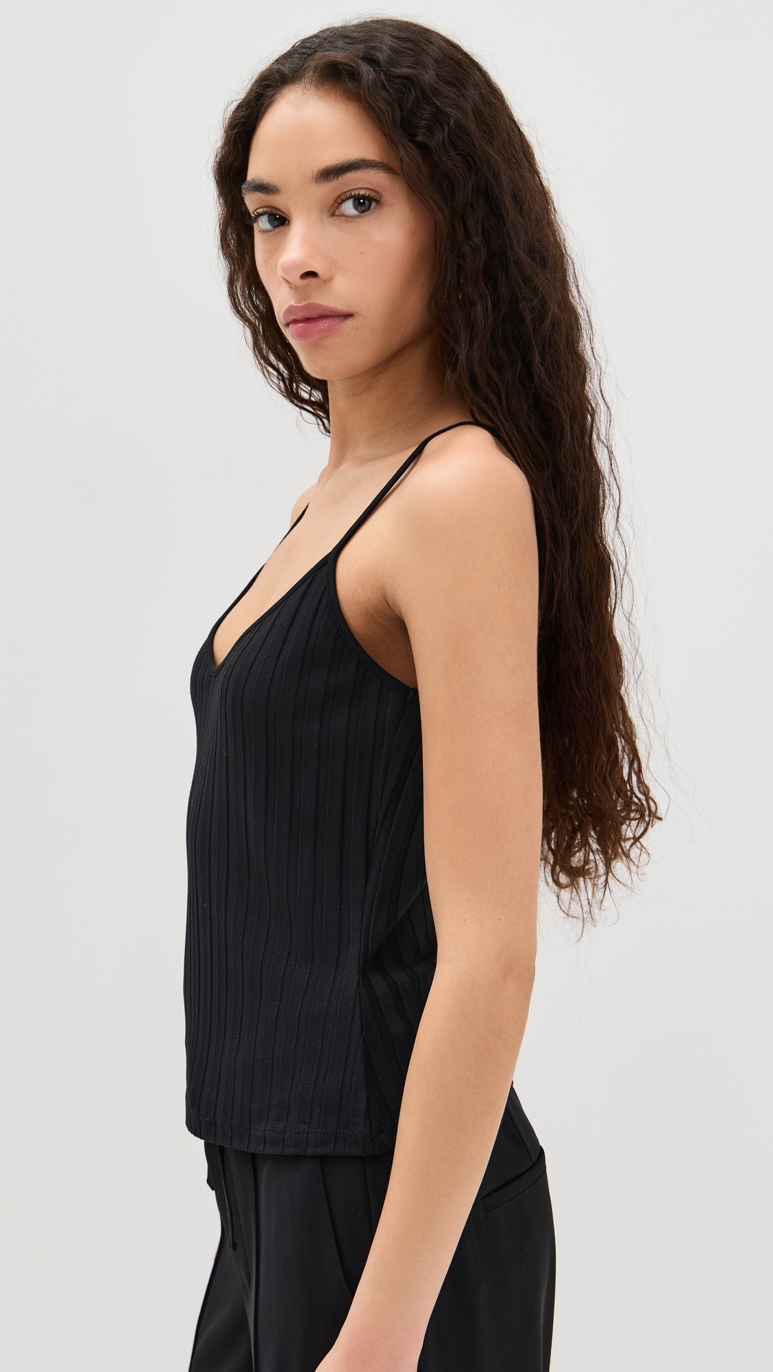 Rib V Neck Cami - 3